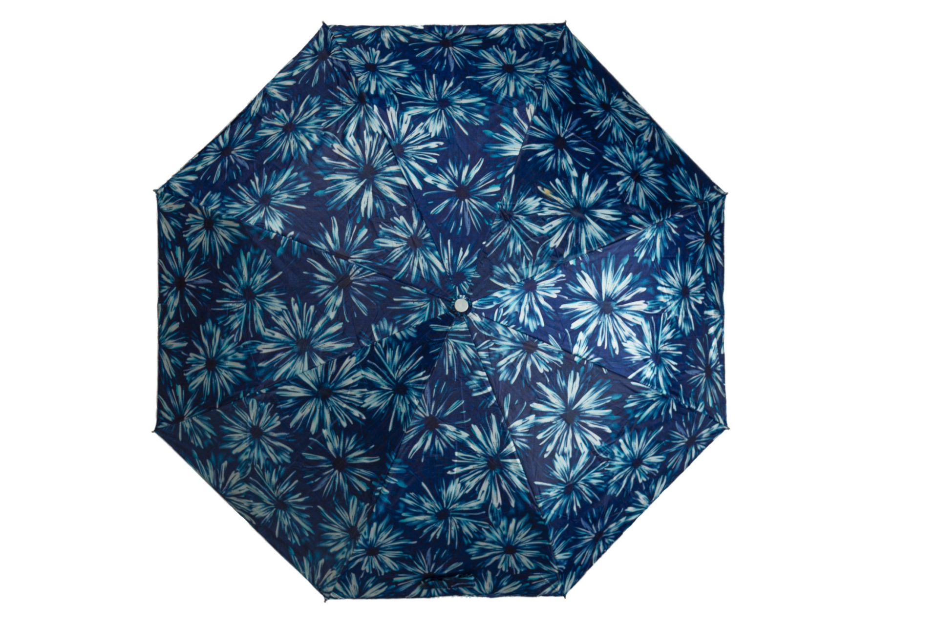 AZUL OSC - FLORES BLANCO